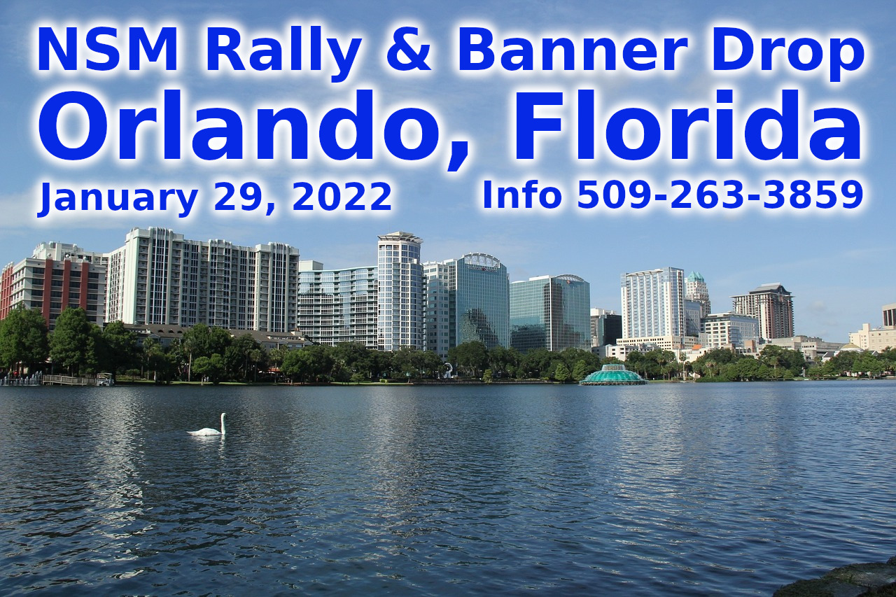 NSM Rally Banner Drop Orlando Florida January 29 2022
